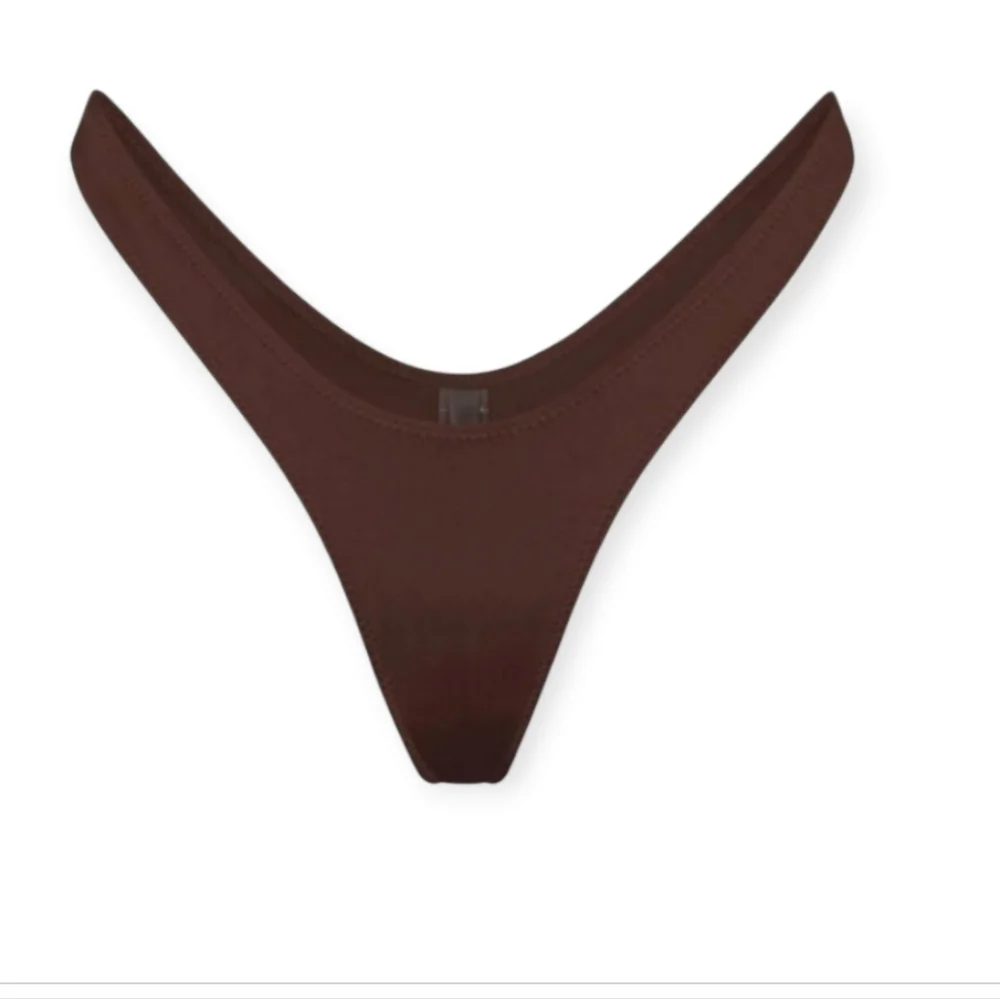 NWT Skims Swim Micro Tanga Bikini Bottoms 4X Cocoa Brown